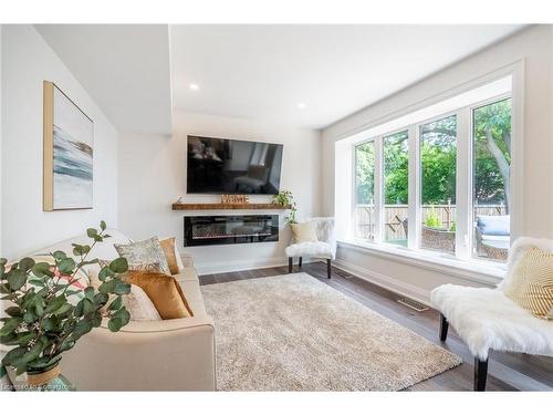 1017 Plains View Avenue, Burlington, ON - Indoor Photo Showing Living Room With Fireplace