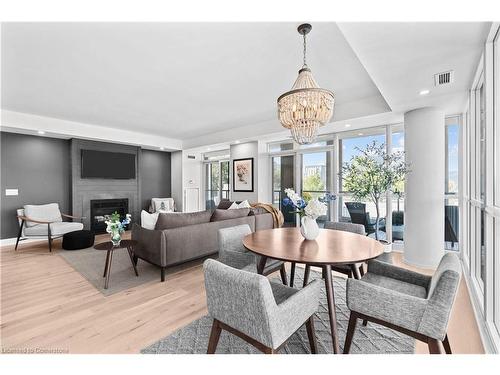 409-11 Bronte Road, Oakville, ON - Indoor Photo Showing Living Room With Fireplace