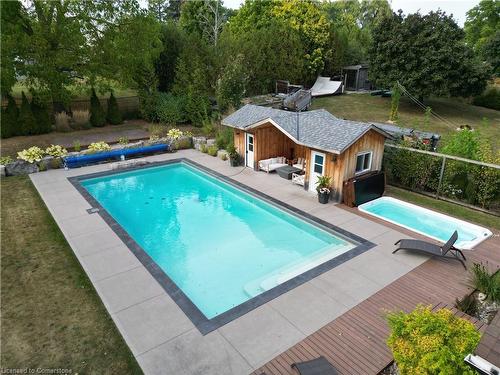 106 Overdale Avenue, Waterdown, ON - Outdoor With In Ground Pool With Backyard