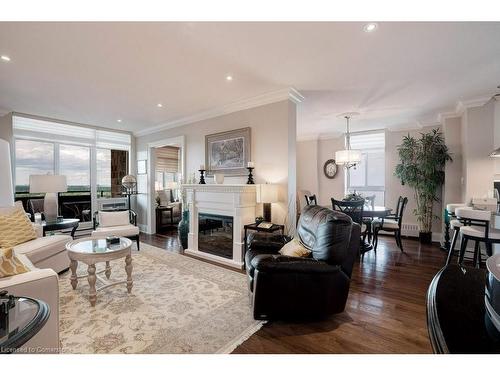 2006-5250 Lakeshore Road, Burlington, ON - Indoor Photo Showing Living Room With Fireplace