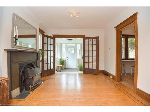 33 Cline Avenue S, Hamilton, ON - Indoor With Fireplace