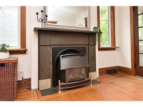 33 Cline Avenue S, Hamilton, ON - Indoor With Fireplace