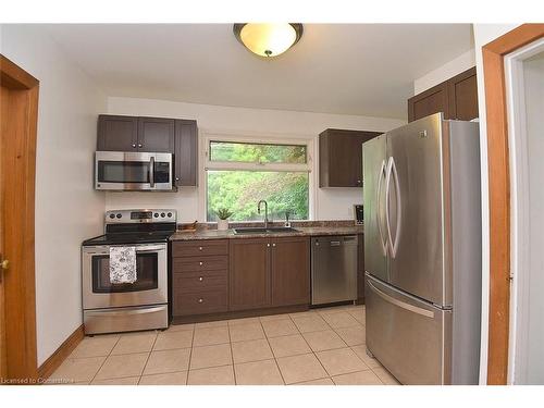 33 Cline Avenue S, Hamilton, ON - Indoor Photo Showing Kitchen With Double Sink