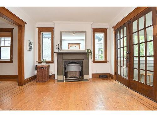 33 Cline Avenue S, Hamilton, ON - Indoor With Fireplace