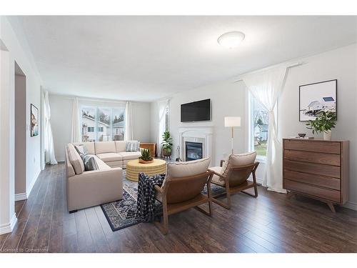 114 Glenariff Drive, Freelton, ON - Indoor Photo Showing Living Room With Fireplace