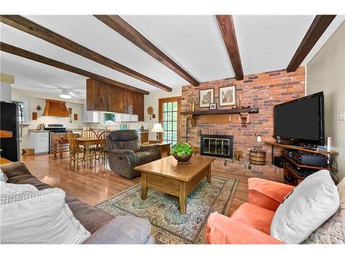 780 Hall Road, Hamilton, ON - Indoor Photo Showing Living Room With Fireplace