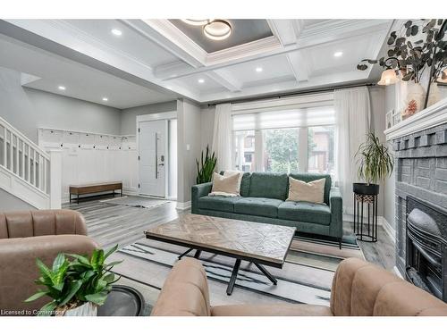 88 Graham Avenue S, Hamilton, ON - Indoor Photo Showing Living Room With Fireplace