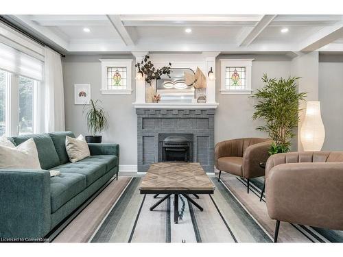 88 Graham Avenue S, Hamilton, ON - Indoor Photo Showing Living Room With Fireplace