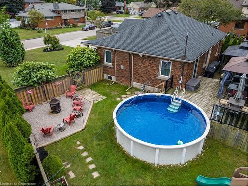 18 Irving Place, Hamilton, ON - Outdoor With Above Ground Pool With Backyard