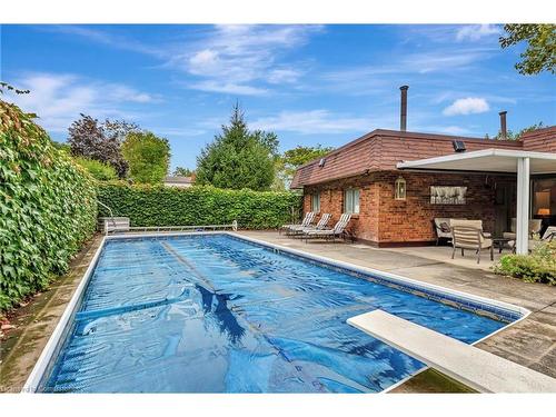 65 Maple Drive, Stoney Creek, ON - Outdoor With In Ground Pool With Deck Patio Veranda With Backyard