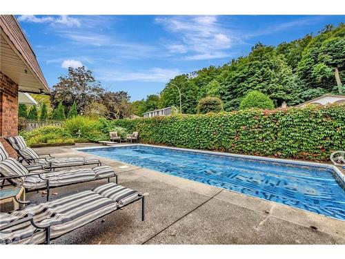 65 Maple Drive, Stoney Creek, ON - Outdoor With In Ground Pool With Backyard