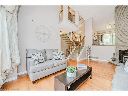 2358 Cavendish Drive, Burlington, ON - Indoor Photo Showing Living Room With Fireplace