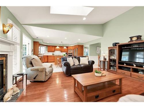 28 Church Street E, Hagersville, ON - Indoor Photo Showing Living Room With Fireplace