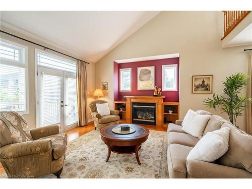 55 Landscapes Trail, Ancaster, ON - Indoor Photo Showing Living Room With Fireplace