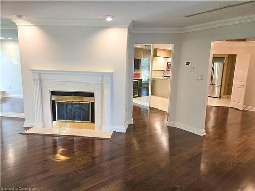 2220 Lakeshore Road W, Burlington, ON - Indoor Photo Showing Living Room With Fireplace