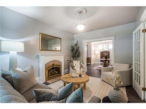 90 Blake Street, Hamilton, ON - Indoor Photo Showing Living Room With Fireplace