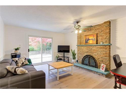 2141 Cartier Crescent, Burlington, ON - Indoor Photo Showing Living Room With Fireplace