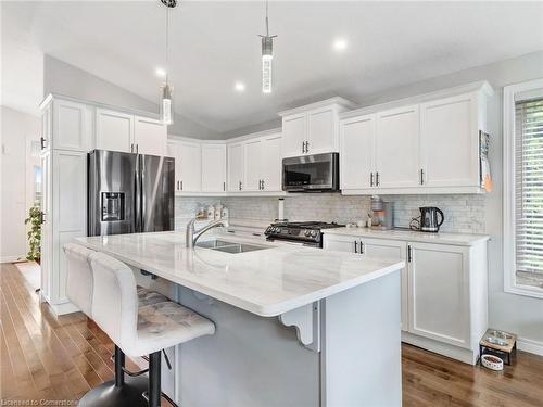 6 Kim Lane, Waterford, ON - Indoor Photo Showing Kitchen With Stainless Steel Kitchen With Double Sink With Upgraded Kitchen