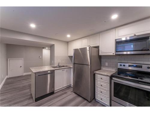 Lower-244 Upper Paradise Road, Hamilton, ON - Indoor Photo Showing Kitchen With Double Sink