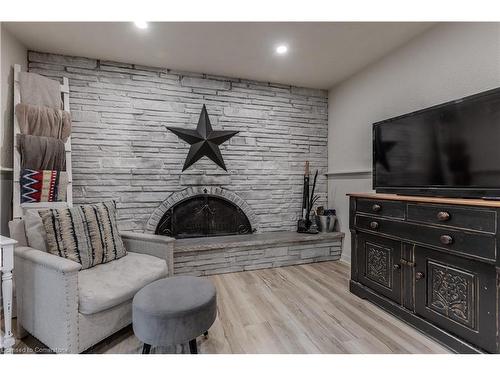 1891 Heather Hills Drive, Burlington, ON - Indoor Photo Showing Living Room With Fireplace