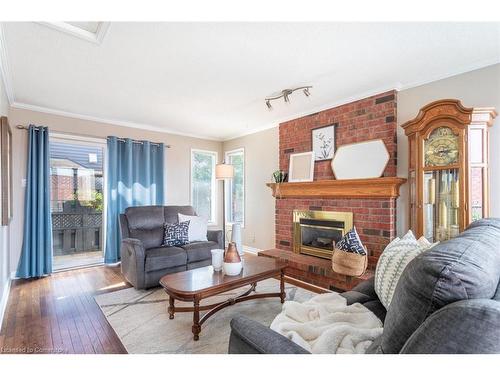 48 Karsh Crescent, Hamilton, ON - Indoor Photo Showing Living Room With Fireplace