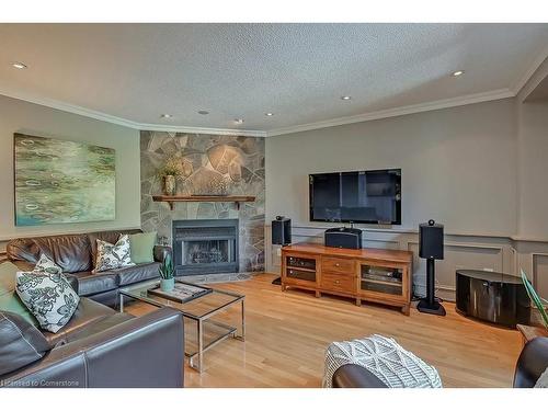 1407 Bayshire Drive, Halton, ON - Indoor Photo Showing Living Room With Fireplace