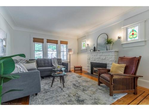 116 Victoria Street, Dundas, ON - Indoor Photo Showing Living Room With Fireplace