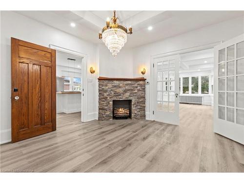 73 Talbot Street N, Simcoe, ON - Indoor Photo Showing Living Room With Fireplace