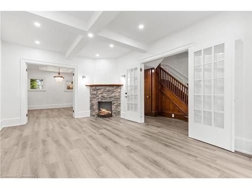 73 Talbot Street N, Simcoe, ON - Indoor Photo Showing Living Room With Fireplace