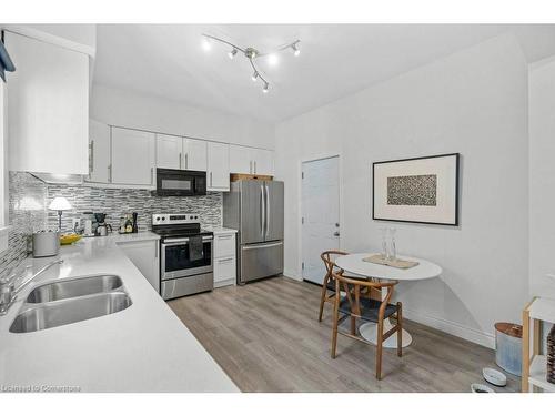 350 John Street N, Hamilton, ON - Indoor Photo Showing Kitchen With Stainless Steel Kitchen With Double Sink