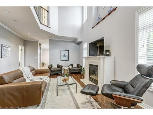 4 Truedell Circle, Waterdown, ON - Indoor Photo Showing Living Room With Fireplace