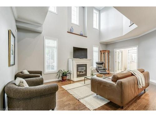 4 Truedell Circle, Waterdown, ON - Indoor Photo Showing Living Room With Fireplace