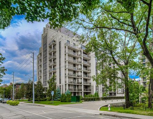 404-90 Charlton Avenue W, Hamilton, ON - Outdoor With Balcony With Facade