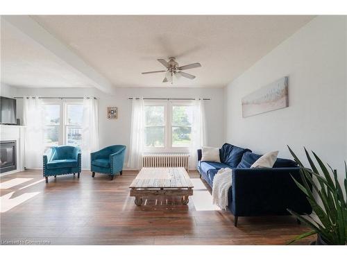 129 Forest Avenue, Port Colborne, ON - Indoor Photo Showing Living Room With Fireplace