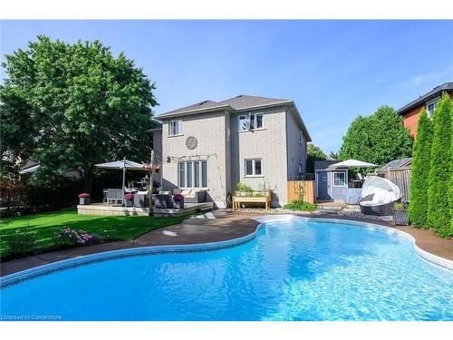 2345 Carpenters Circle, Oakville, ON - Outdoor With In Ground Pool With Deck Patio Veranda With Backyard With Exterior