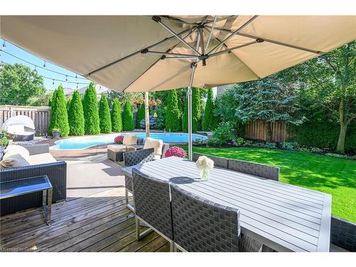 2345 Carpenters Circle, Oakville, ON - Outdoor With In Ground Pool With Deck Patio Veranda With Exterior