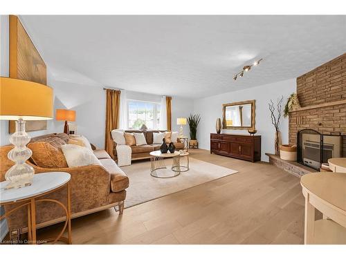 138 Lavender Drive, Ancaster, ON - Indoor Photo Showing Living Room With Fireplace