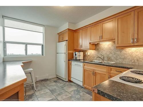 1003-700 Dynes Road, Burlington, ON - Indoor Photo Showing Kitchen With Double Sink