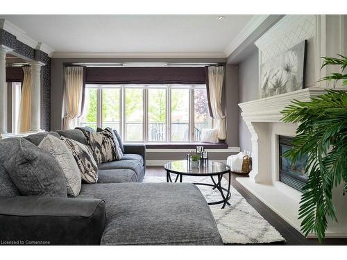 35 Holkham Avenue, Ancaster, ON - Indoor Photo Showing Living Room With Fireplace