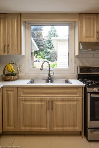 25 Windward Street, St. Catharines, ON - Indoor Photo Showing Kitchen With Double Sink