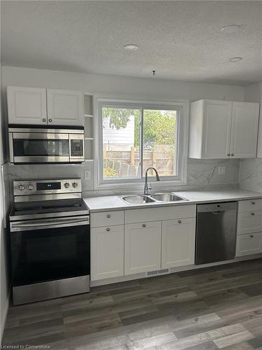 Upper-16 Courtland Avenue, Hamilton, ON - Indoor Photo Showing Kitchen With Double Sink