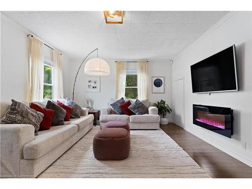 944 Conc 2 Walpole Road, Nanticoke, ON - Indoor Photo Showing Living Room With Fireplace