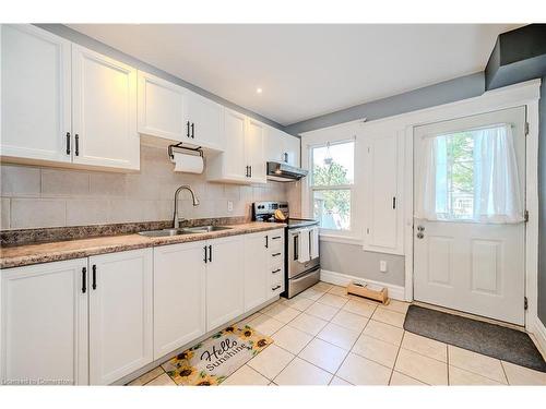 100 Crosthwaite Avenue N, Hamilton, ON - Indoor Photo Showing Kitchen With Double Sink