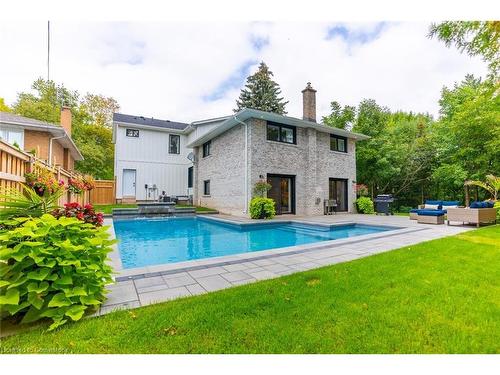 3410 Spruce Avenue, Burlington, ON - Outdoor With In Ground Pool With Backyard With Exterior