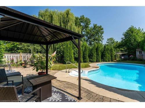 2247 Pathfinder Drive, Burlington, ON - Outdoor With In Ground Pool With Deck Patio Veranda With Backyard