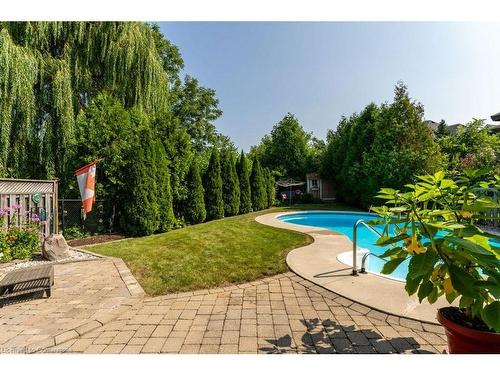 2247 Pathfinder Drive, Burlington, ON - Outdoor With In Ground Pool With Deck Patio Veranda With Backyard