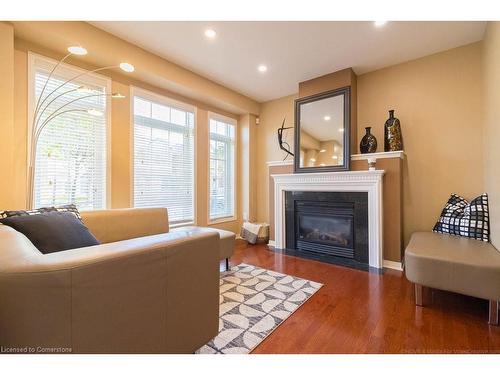 2402 Curtis Road, Burlington, ON - Indoor Photo Showing Living Room With Fireplace