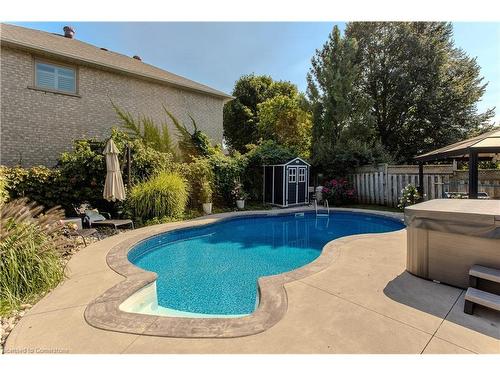 96 Laurendale Avenue, Waterdown, ON - Outdoor With In Ground Pool With Backyard