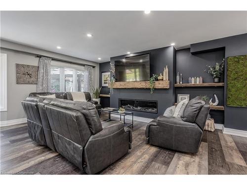 96 Laurendale Avenue, Waterdown, ON - Indoor Photo Showing Living Room With Fireplace