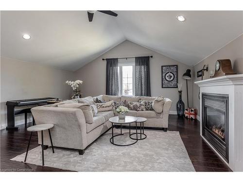 96 Laurendale Avenue, Waterdown, ON - Indoor Photo Showing Living Room With Fireplace